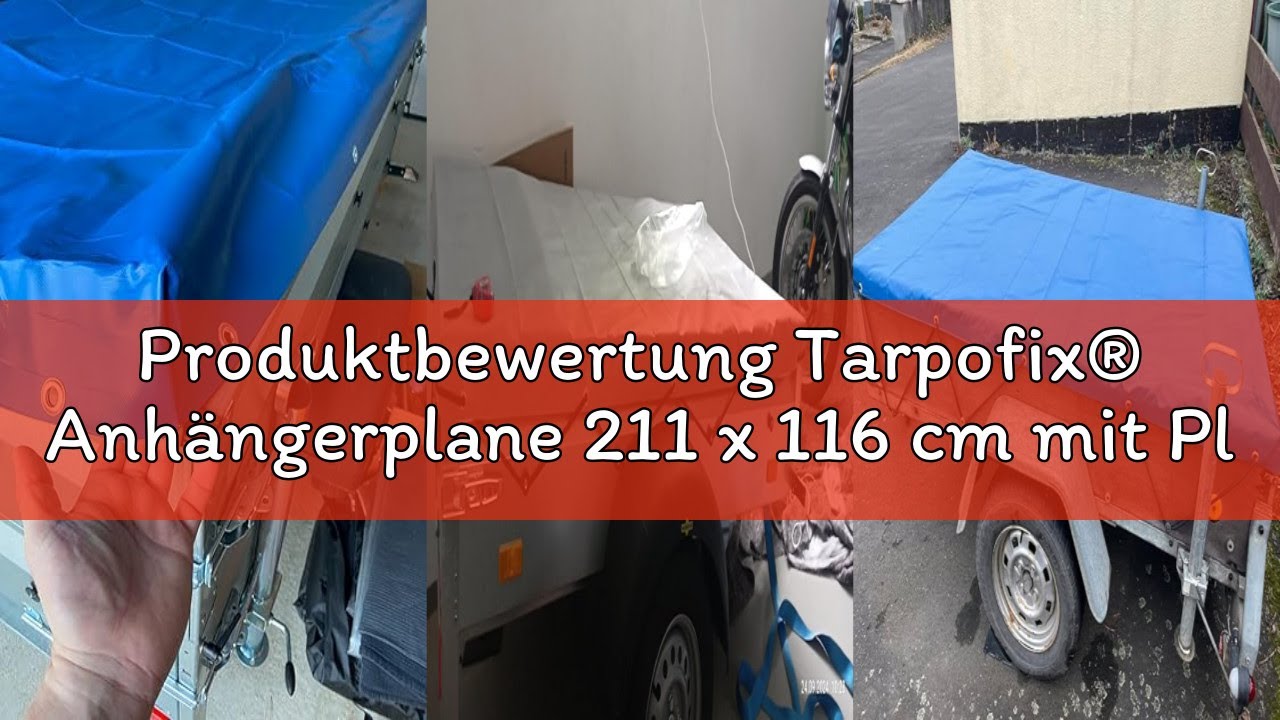 Produktbewertung Tarpofix® Anhängerplane 211 x 116 cm mit Planenseil | PVC Flachplane | Humbaur Anhä