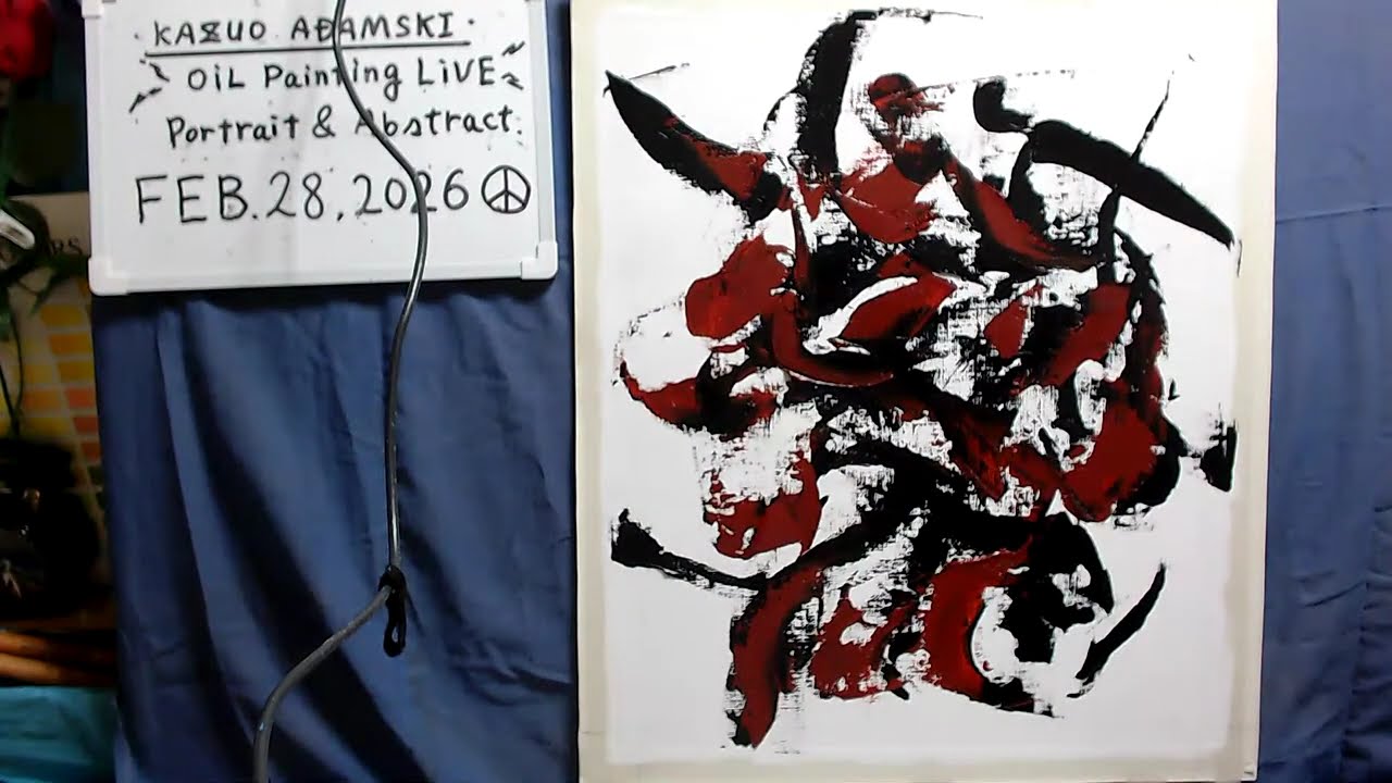 Oil painting  abstract day 1 op1646-1   [LIVE]--  