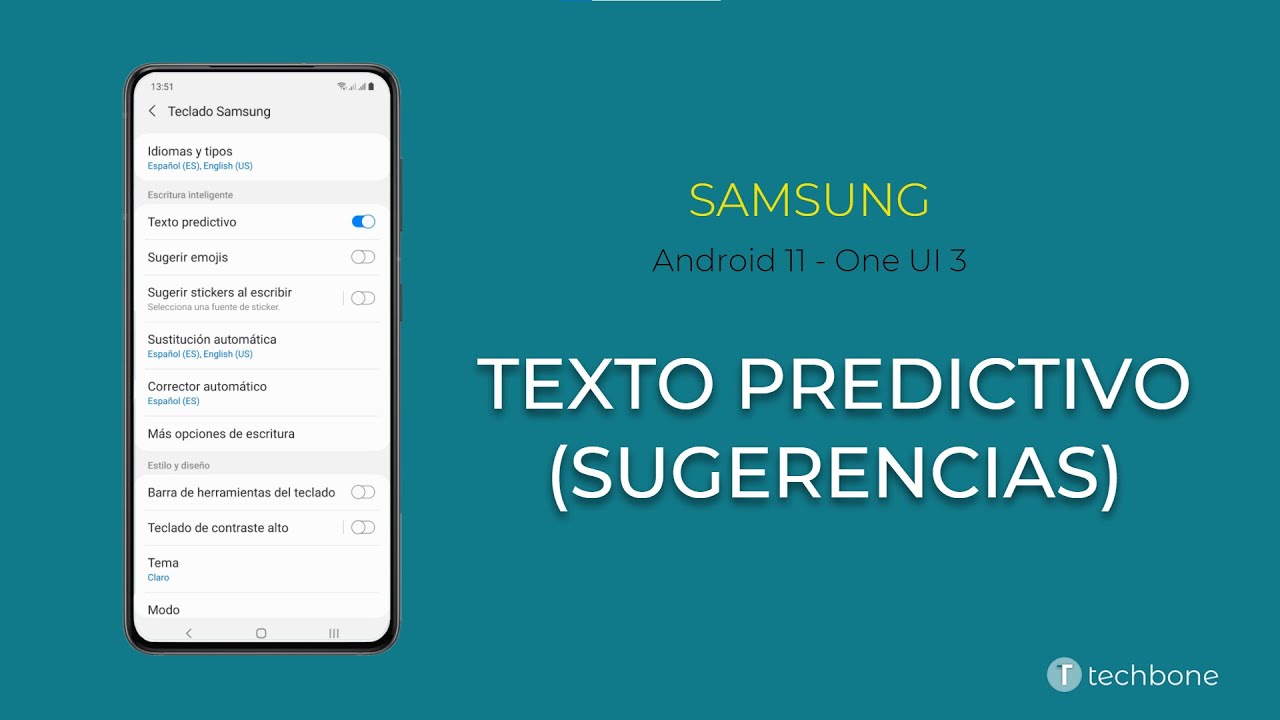 Texto predictivo - Teclado Samsung [Android 11 - One UI 3]