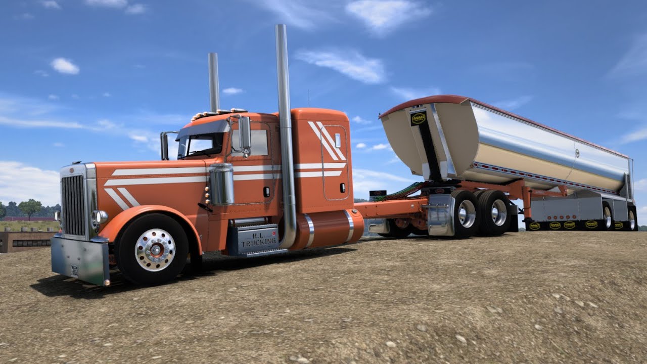 Heavy Gravel Hauling - (Custom MAC Trailer) - Peterbilt 389 - American Truck Simulator