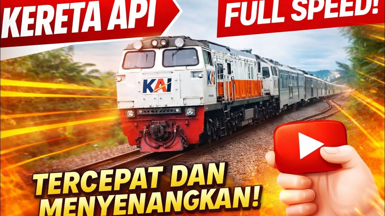 KERETA API INDONESIA MELINTAS CEPAT | Cinematic Train View
