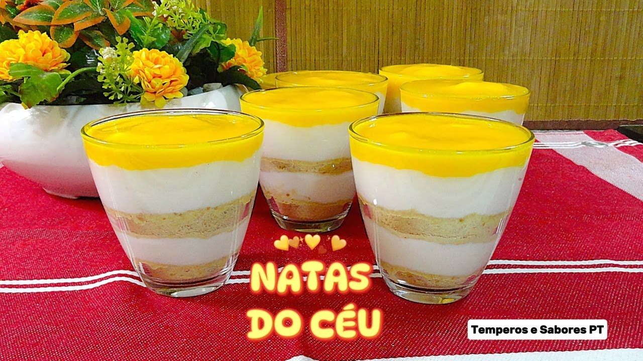 NATAS DO CÉU Deliciosa Sobremesa tradicional Portuguesa apenas 5 ingredientes y muito fácil de fazer