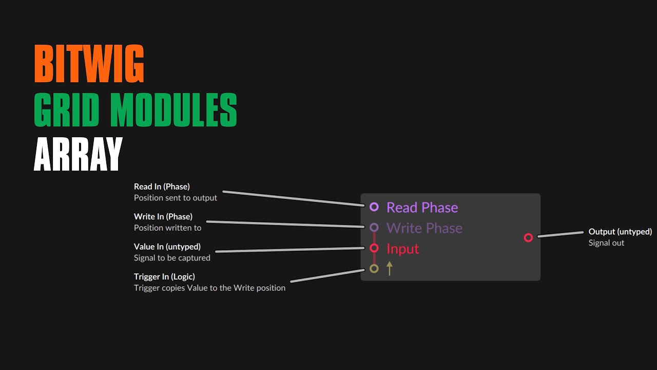Array - Bitwig Grid Module Guide