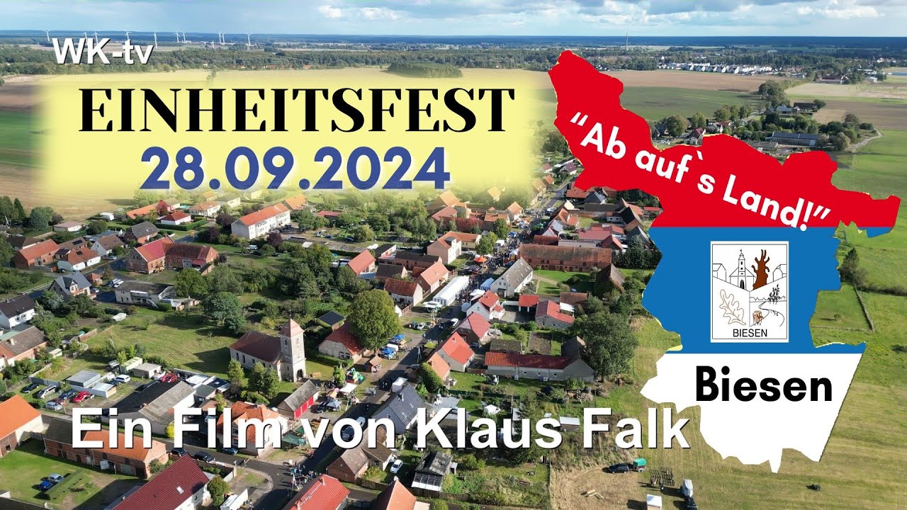 Einheitsfest in Biesen 2024 auf Wittstock TV mit Umzug