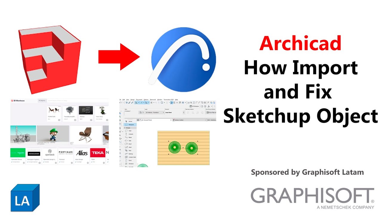 #ARCHICAD 24 HOW IMPORT AND FIX #SKETCHUP OBJECT