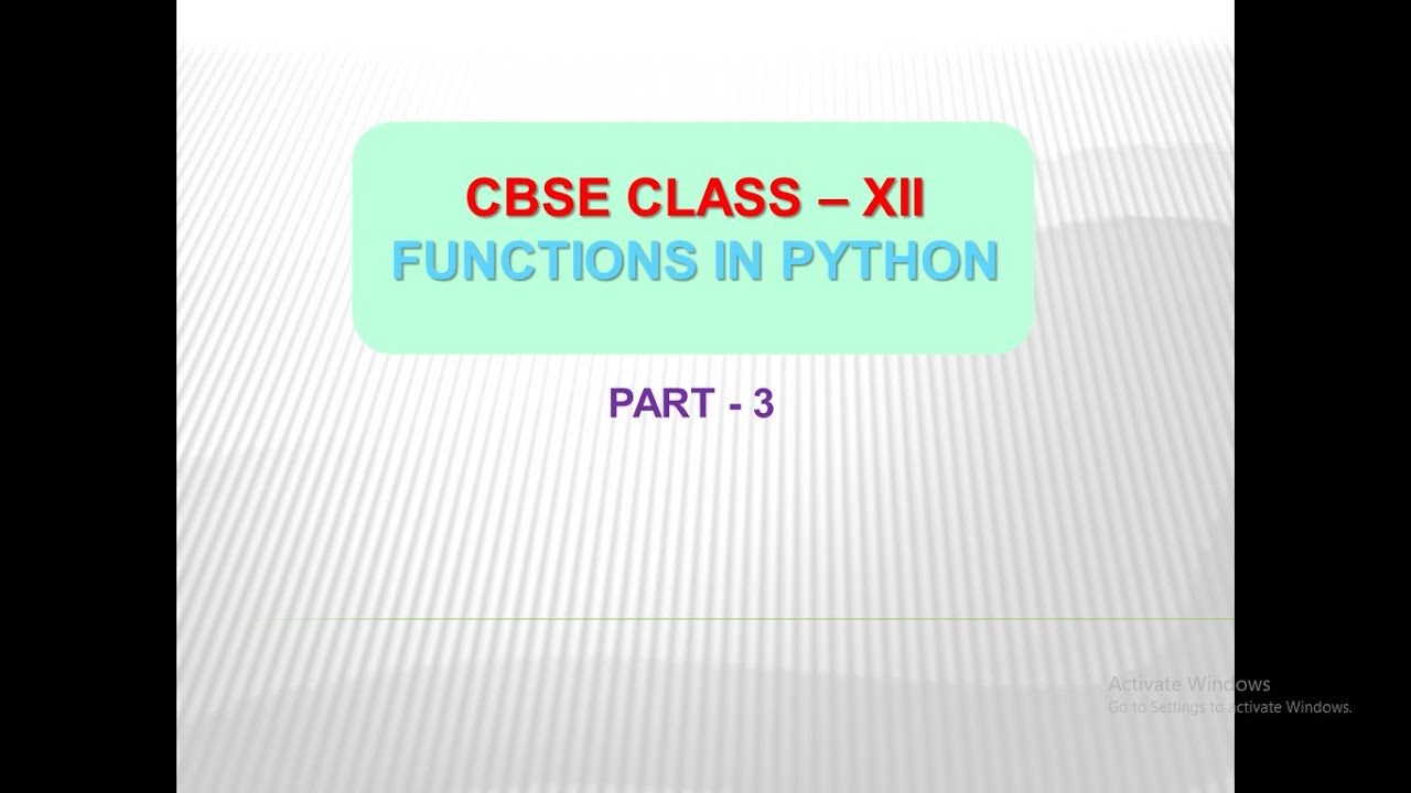 Functions in Python Class 12 Computer Science | Scope and LEGB Rule
