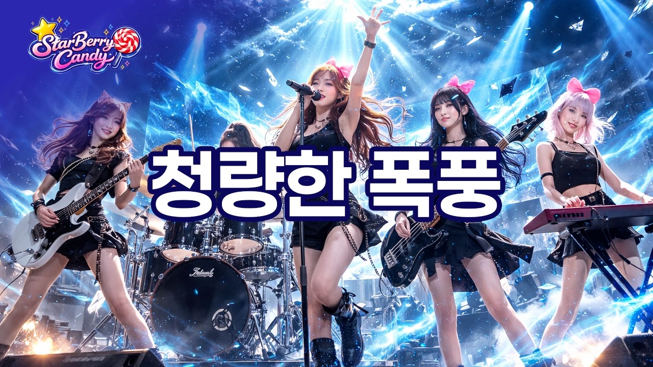 청량한 폭풍 #스타베리캔디 #걸밴드 #록밴드 #AI밴드 |  AI 기술 활용
