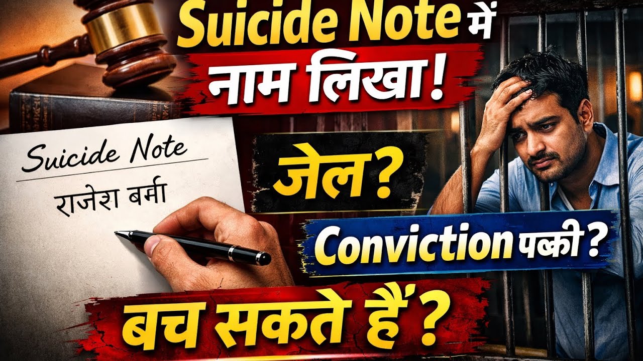 Suicide Note में नाम आने से क्या जेल और Conviction तय है? सच्चाई जानिए