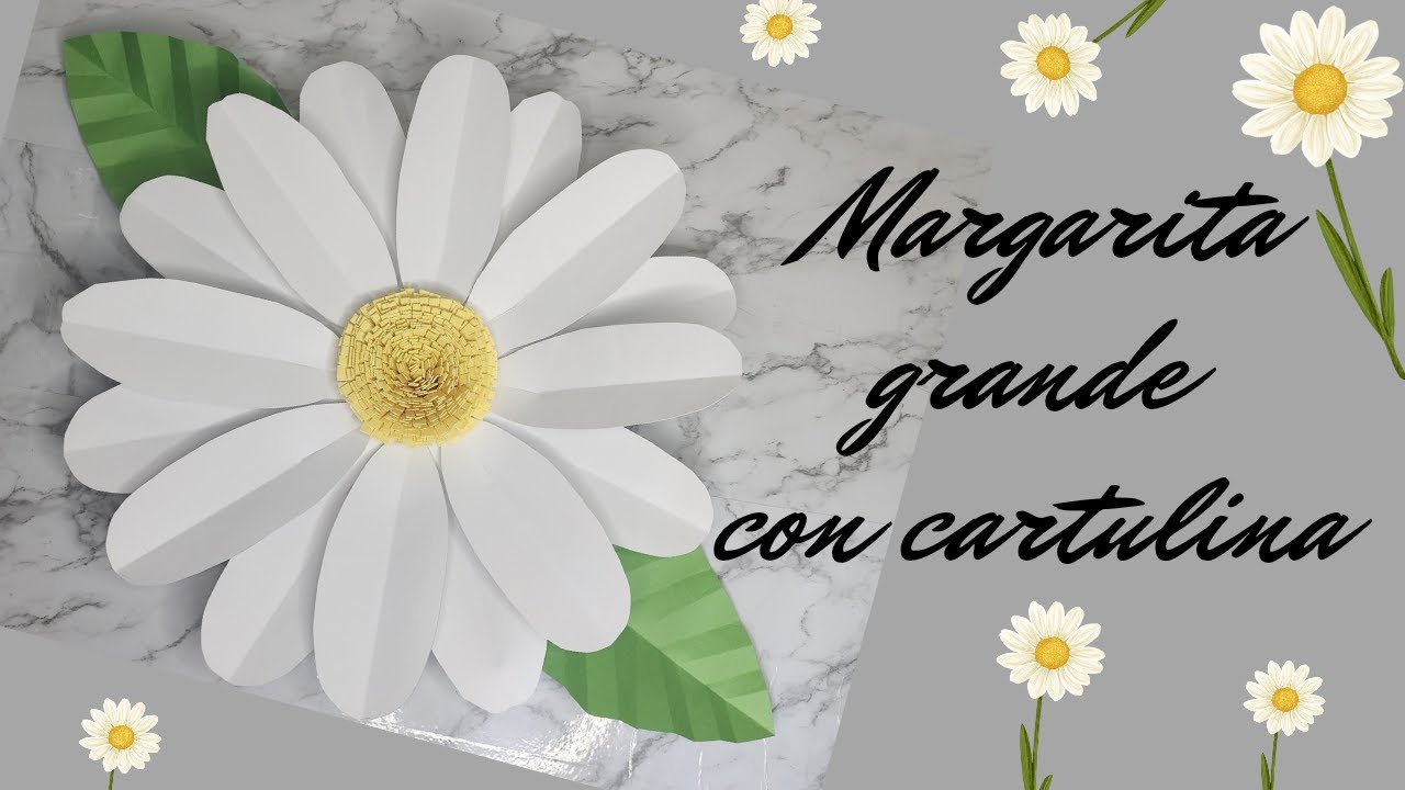 Margarita grande de cartulina