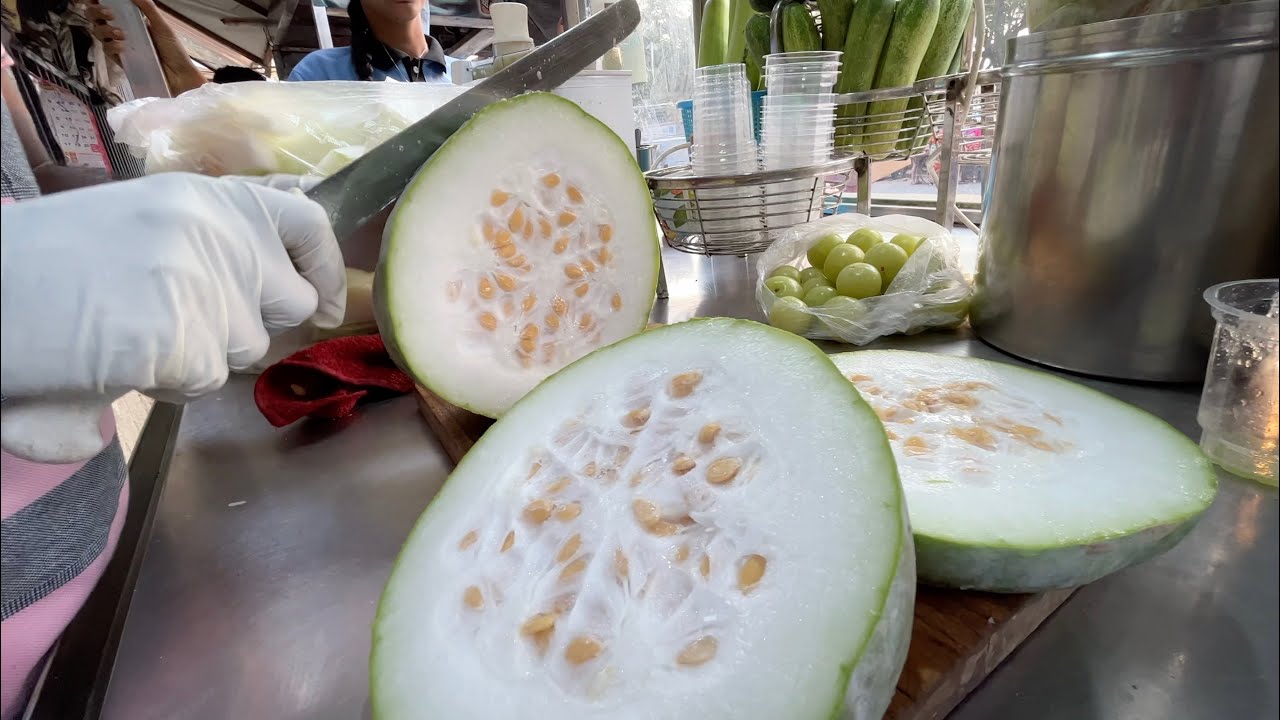 Ash Gourd (Winter Melon) Juice Making in Hyderabad | Indian Street Food