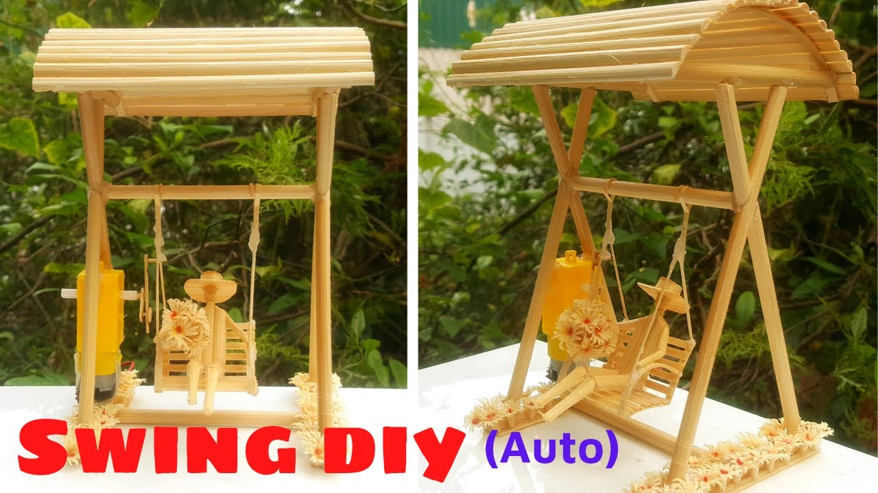 Automatic Swing DIY - Bamboo stick craft ideas