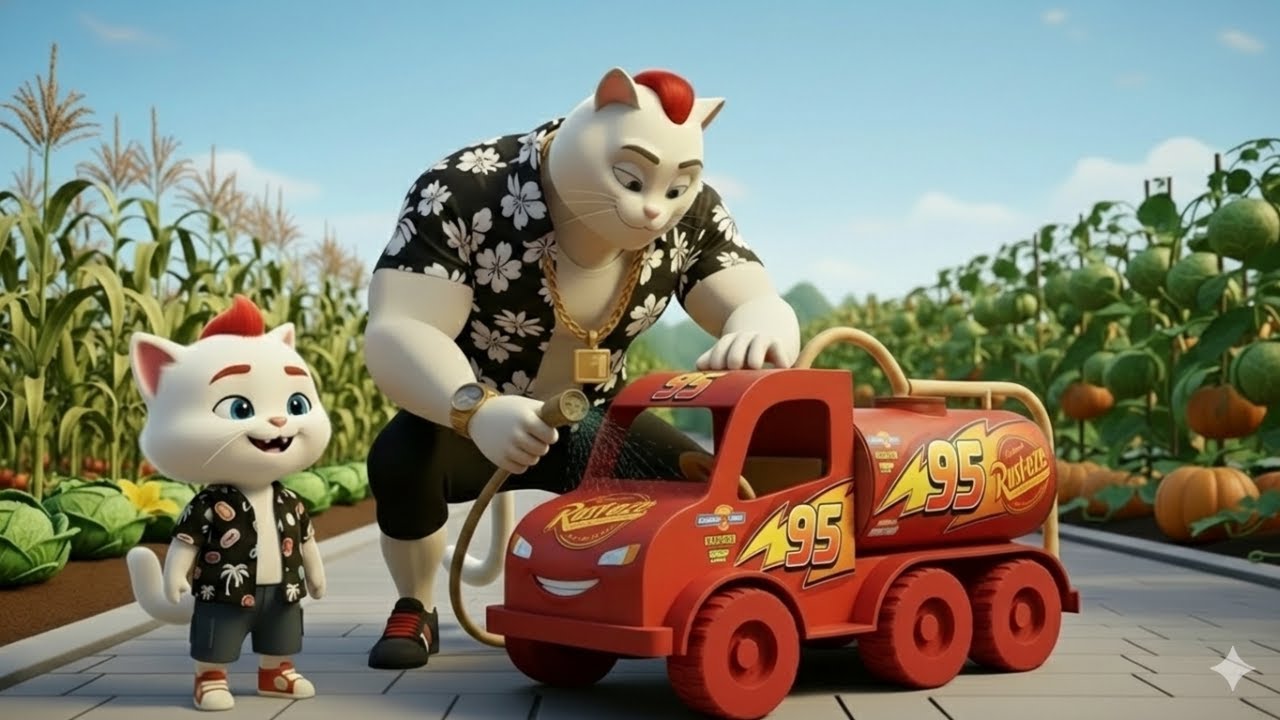 They Mock a Kitten’s Cardboard Watering Truck — Can He Surprise Them All? | Ai Cat Story
