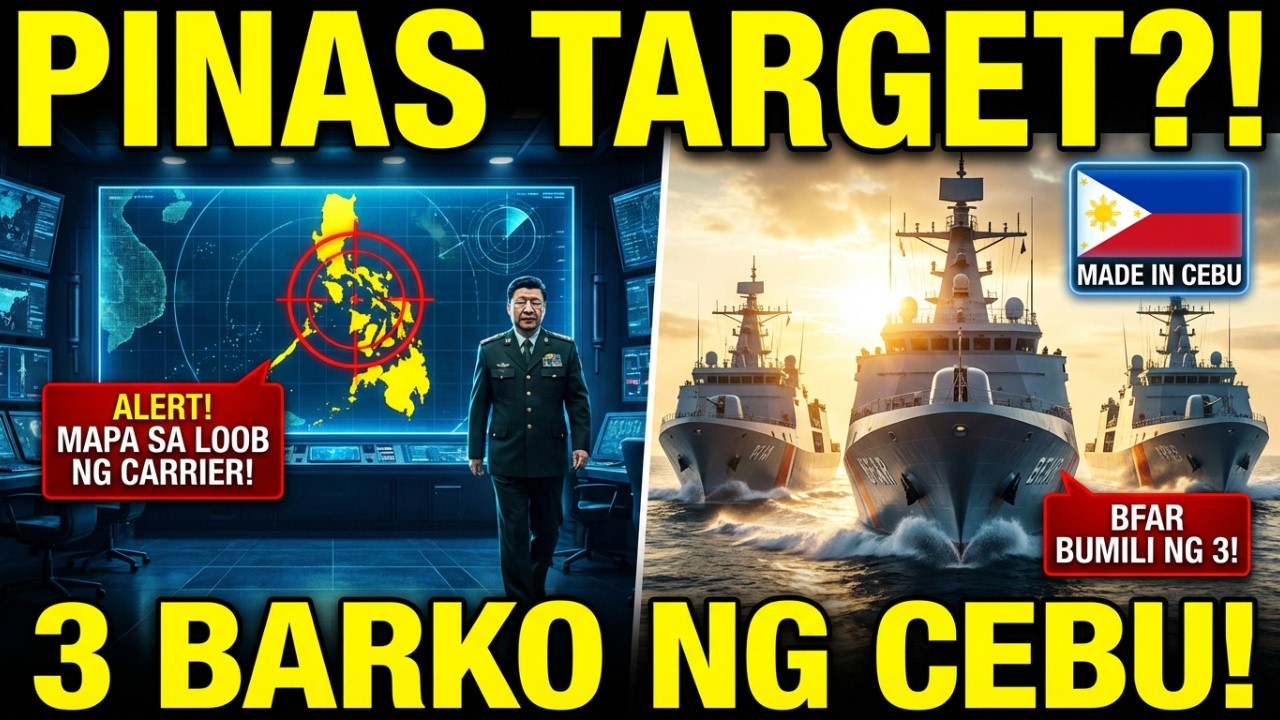 HALA! MAPA NG PILIPINAS NASA LOOB NG AIRCRAFT CARRIER NG CHINA, BFAR BUMILI NG 3 BARKO MADE IN CEBU