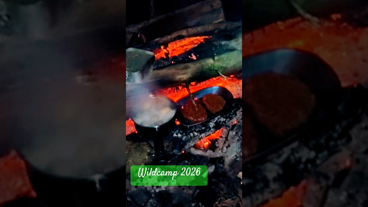 First camp of 2026 Cooking on the wildcamp fire bliss 