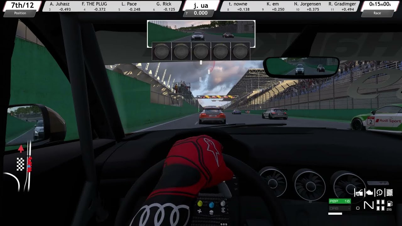 A terrible race for me - it happens. RaceRoom Racing (Interlagos) dayli race Audi Sport TT Cup 2015