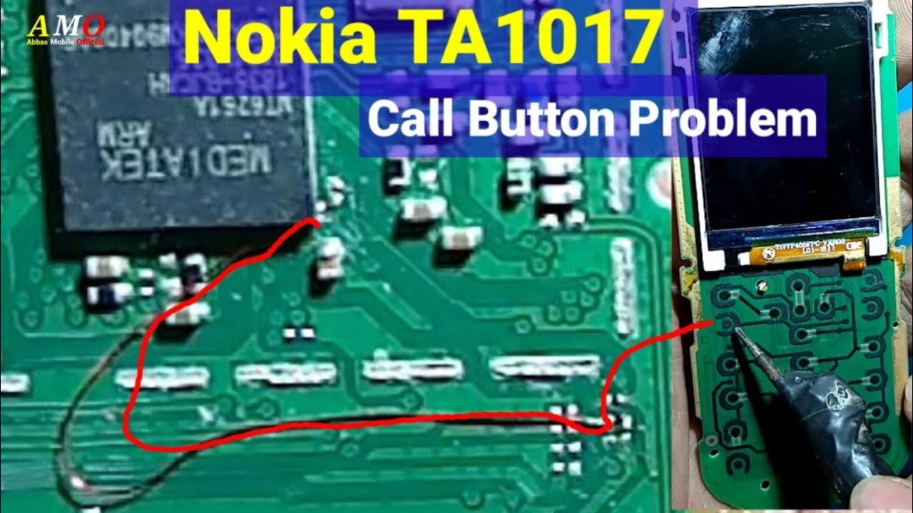 Nokia TA1017 Call Button Jumper, Nokia TA130 Call Button Not Working, Nokia Call Receive Button P...