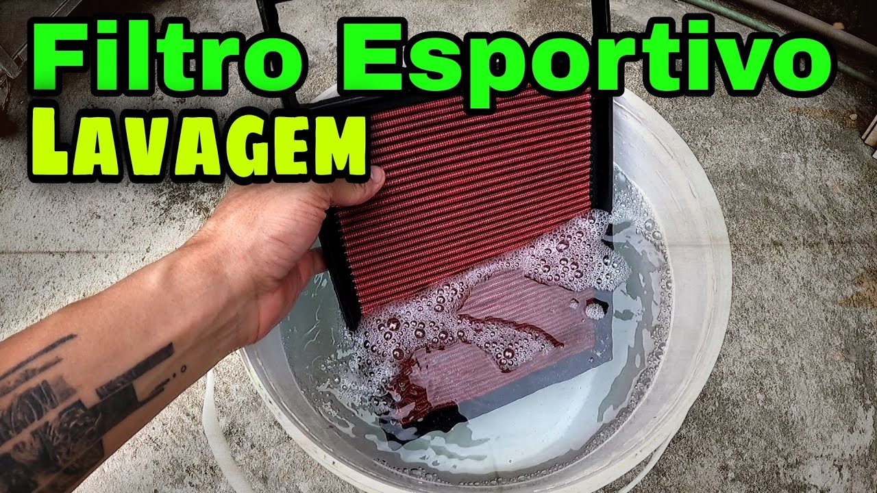 Como lavar o filtro esportivo RS Air Filter e outras marcas.