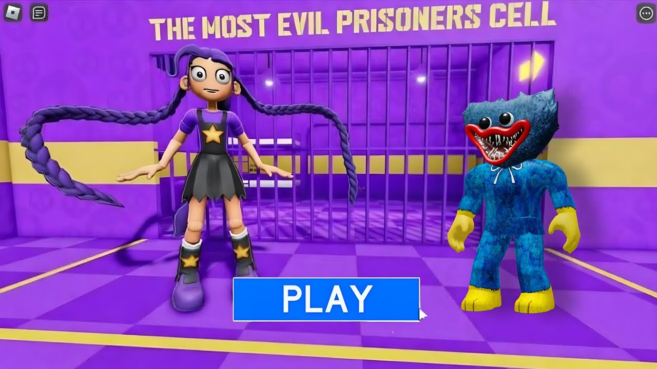 LILY LOVEBRAIDS PRISON RUN! (OBBY) - Huggy Wuggy Escapes Poppy Playtime Chapter 5! | Goat Gaming