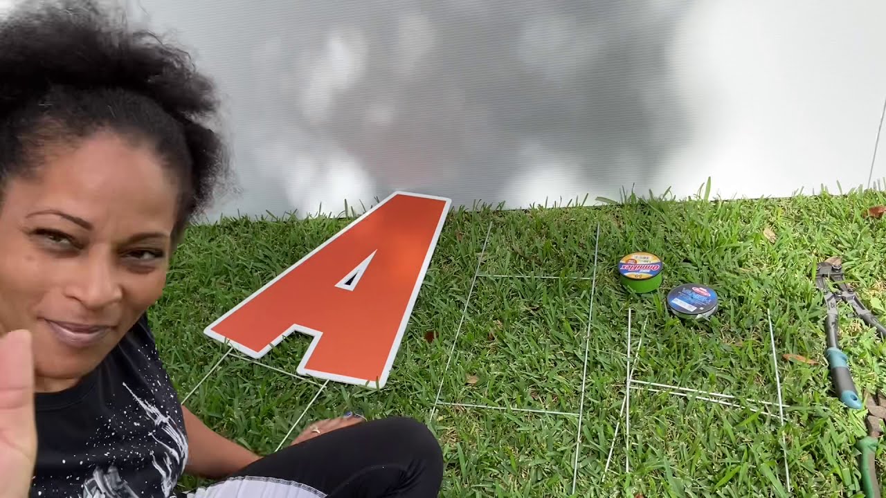 How I Make and Install Tie Down Stakes for Yard Cards to Withstand Windy Weather