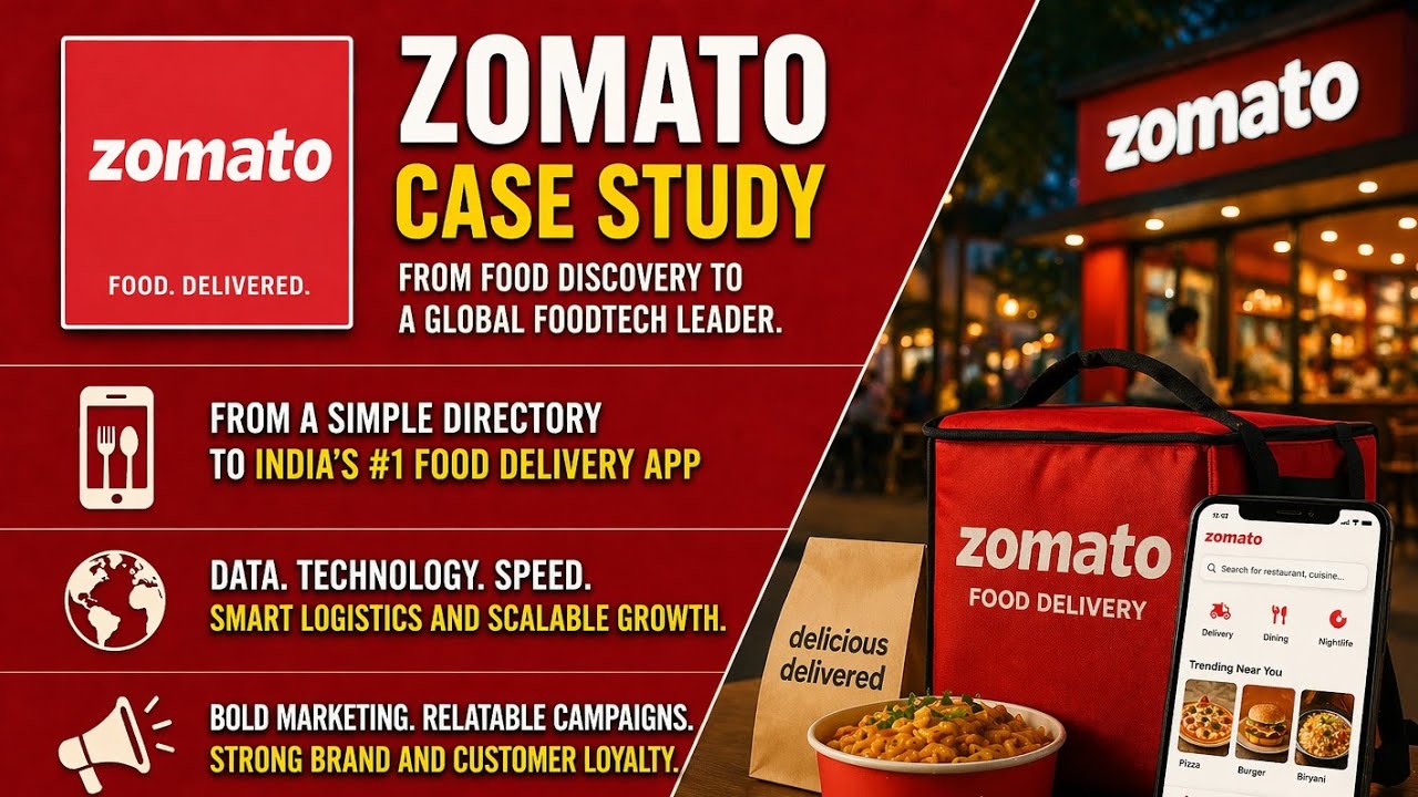 Zomato Case Study | From Startup to Food Delivery Giant | Business Strategy Explained