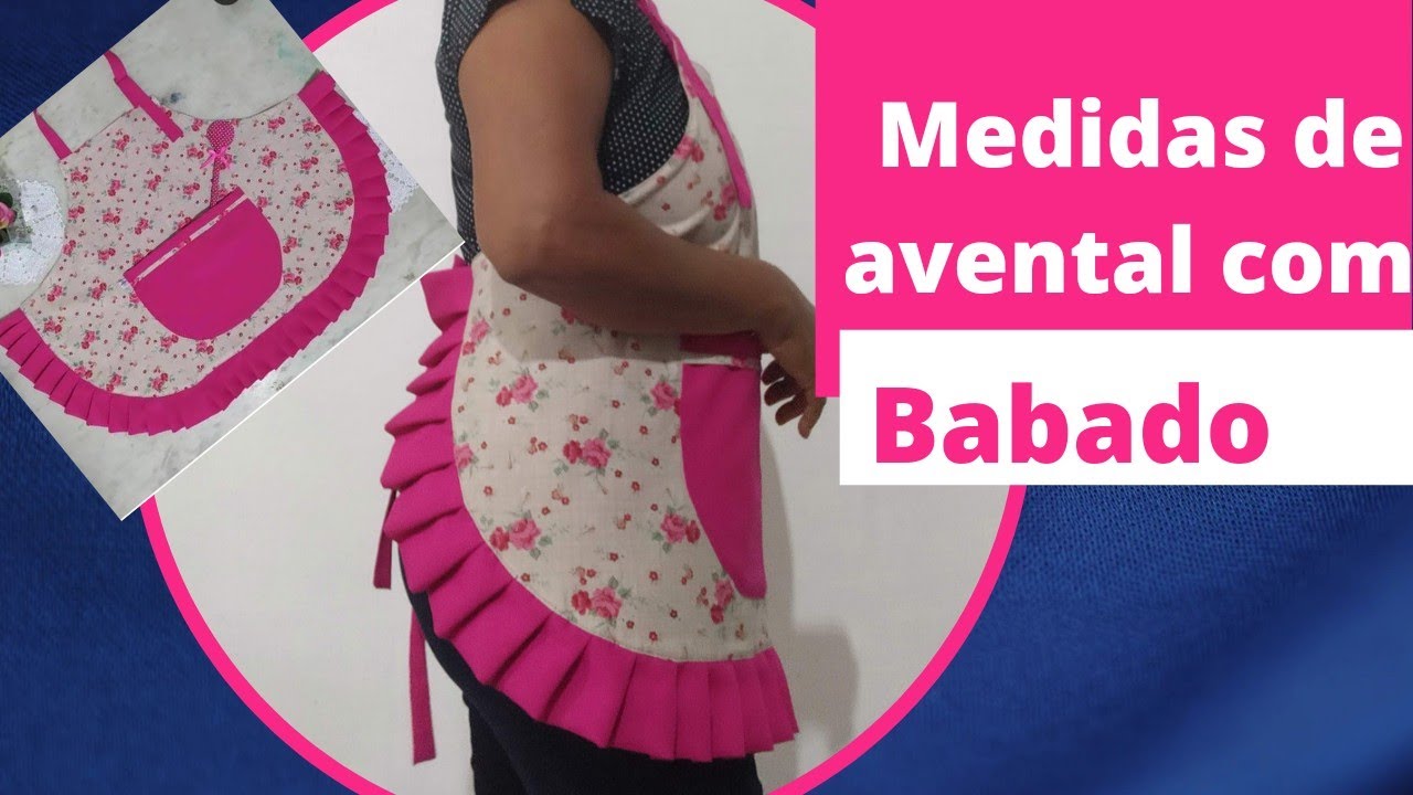 DIY Avental Cozinha com babado, como fazer passo a passo.