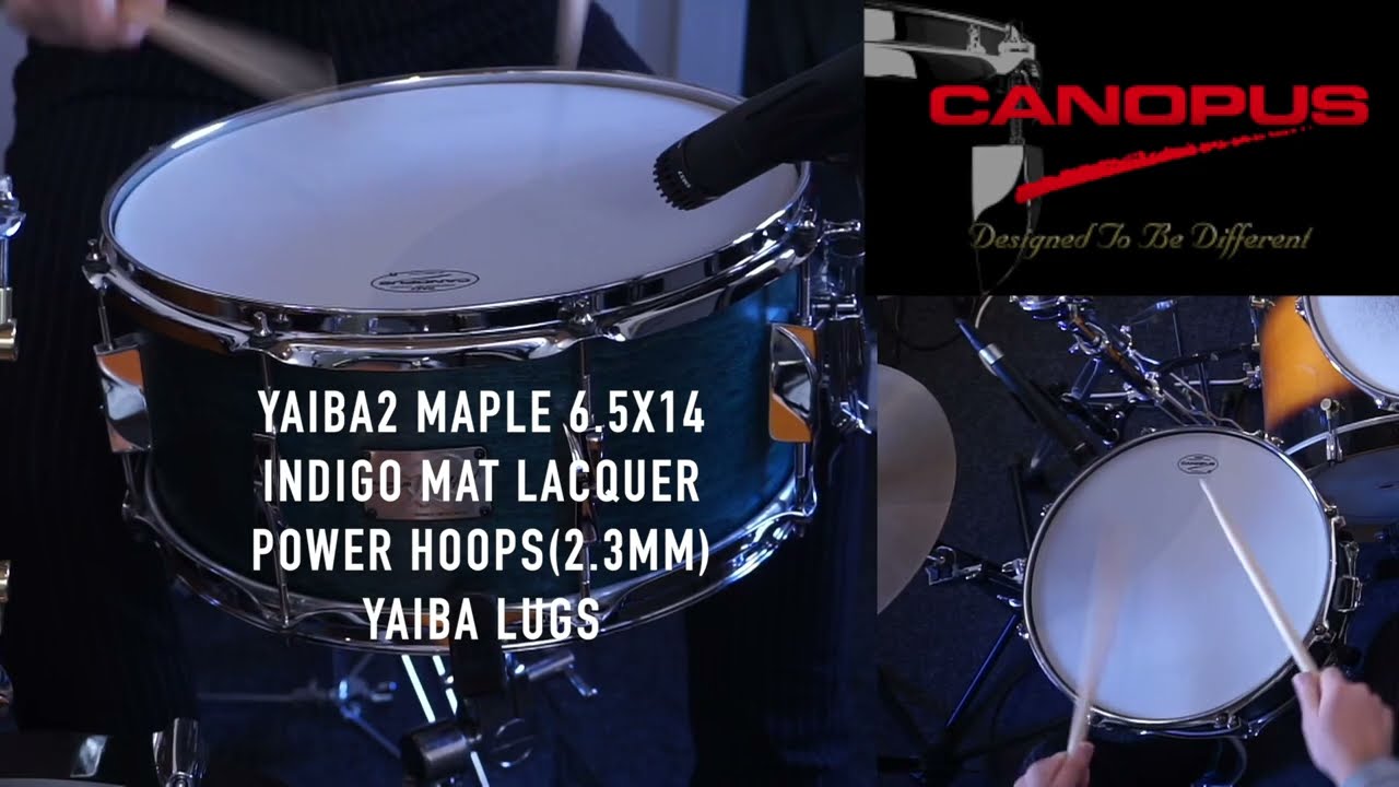 CANOPUS YAIBA Snare Maple 2 Indigo Matt Lacquer @mireksdroom
