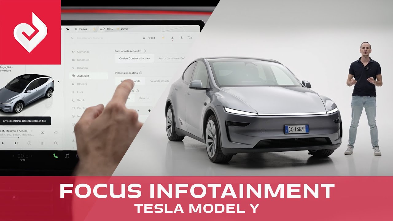 Tutorial Infotainment Tesla Model Y 2025 - come si usa, funzioni. La guida