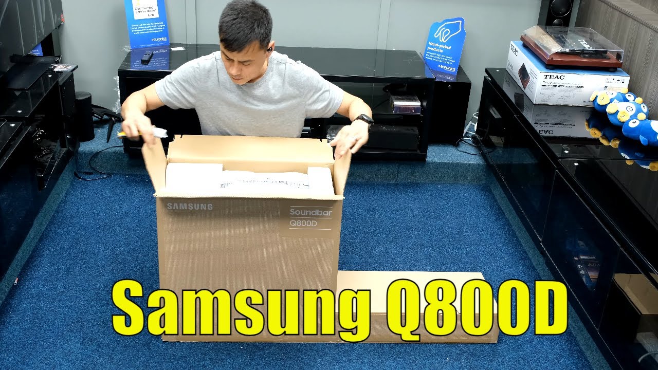Samsung Q800D Soundbar 2024 Unboxing, Setup, Dimensions and Tests on TV, Music and Movies