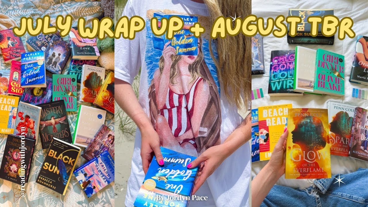 JULY READING WRAP UP + August TBR!! ☀️📖🌊 let's talk about the 18 books I read in July