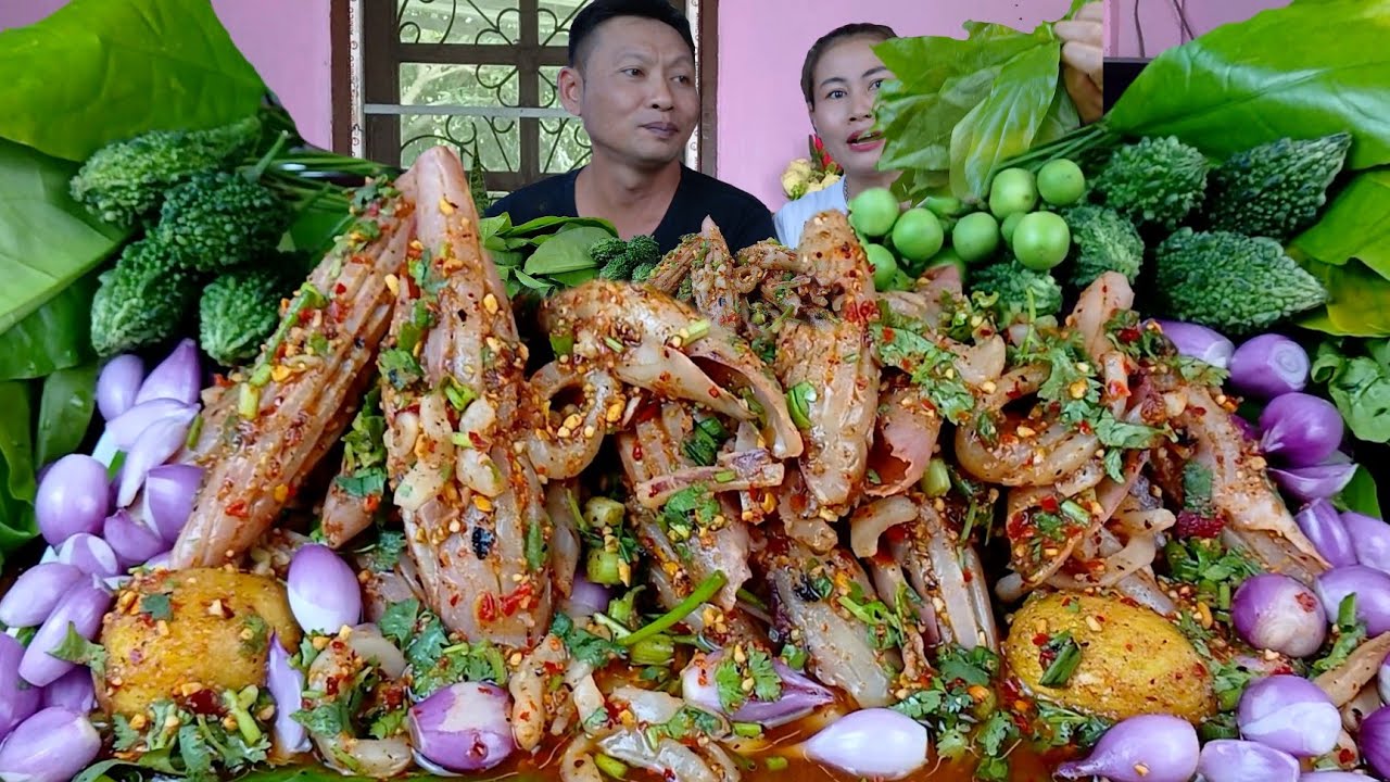 น้ำตกปลาหมึก(ก้อยปลาหมึก)แซ่บหอมเครื่องเน้นๆแกล้มผักบ้านๆแซ่บคักจ้า|5 กุมภาพันธ์ 2026