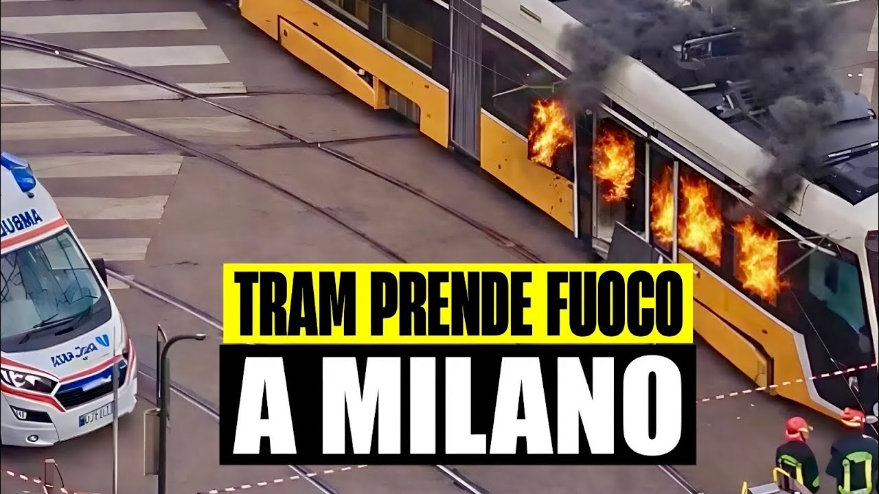 ULTIM'ORA TRAM PRENDE FUOCO A MILANO: VIGILI DEL FUOCO ACCORSI SUL POSTO