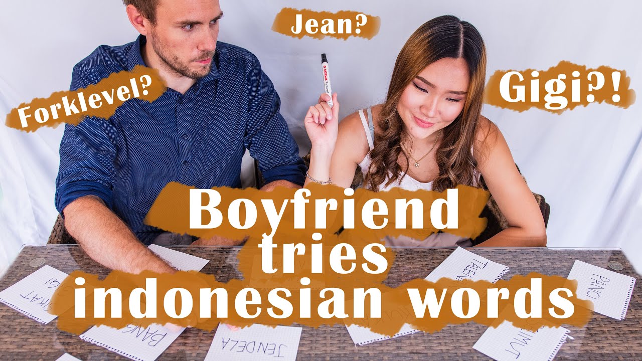 German Boyfriend Guesses Indonesian Words! | Indonesian - German Couple // Episode #8
