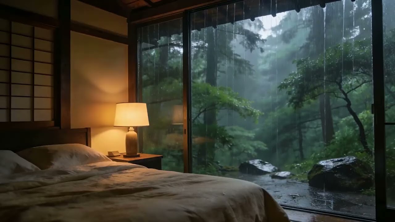 Rainy Zen Night Escape 🌧️🏯 Calm & Relax Music