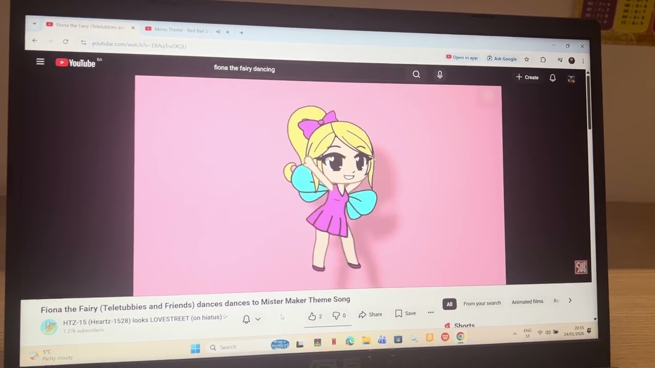 Fiona The Fairy (Teletubbies & Friends) Dances To Red Ball 3 Music Soundtrack.