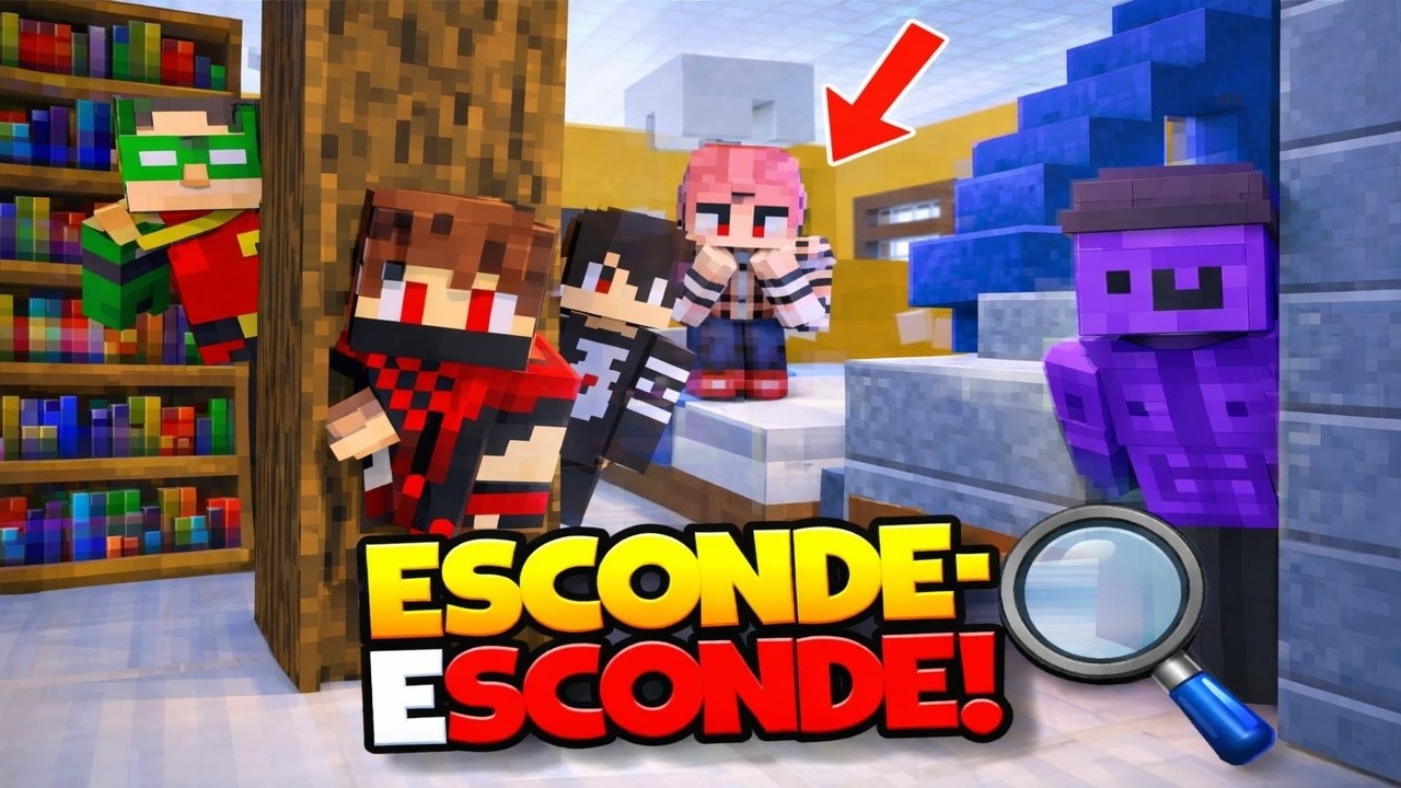 JOGANDO ESCONDE-ESCONDE | Minecraft Bedrock