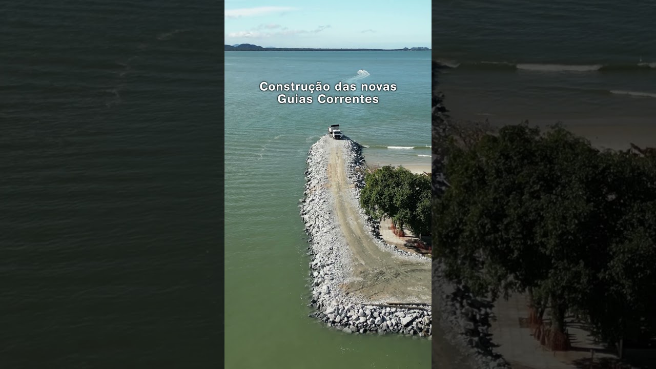 Guias Correntes em Pontal do Sul - Trabalhos de Enrocamento j&aacute; em a&ccedil;&atilde;o. #pontaldosul #pontaldoparana