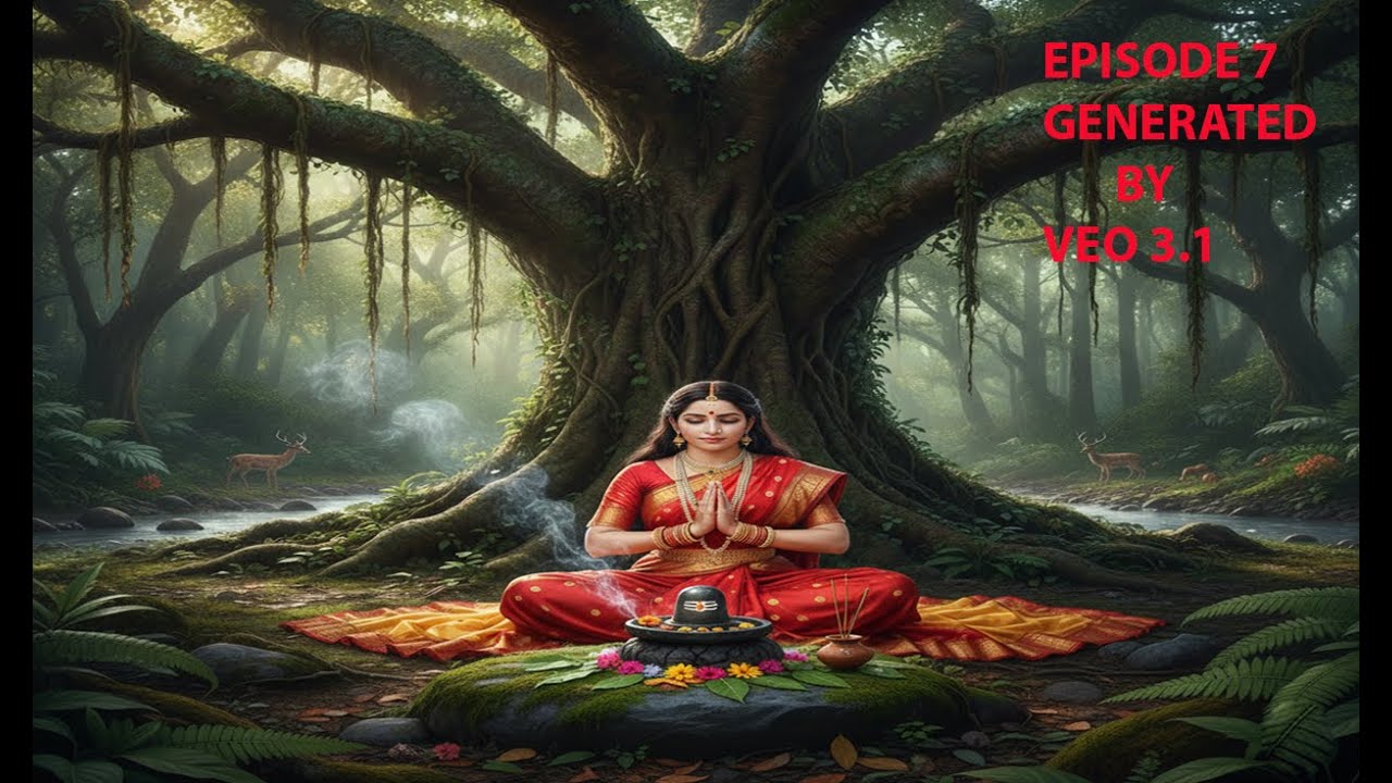 जंगलो में शिव जी की आराधना करती हुई  देवी पार्वती / EPISODE 7 /GENERATED BY VEO 3.1