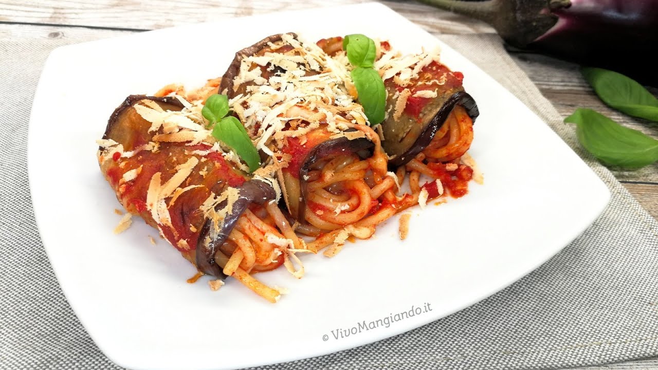 Involtini di melanzane e pasta - ricetta siciliana