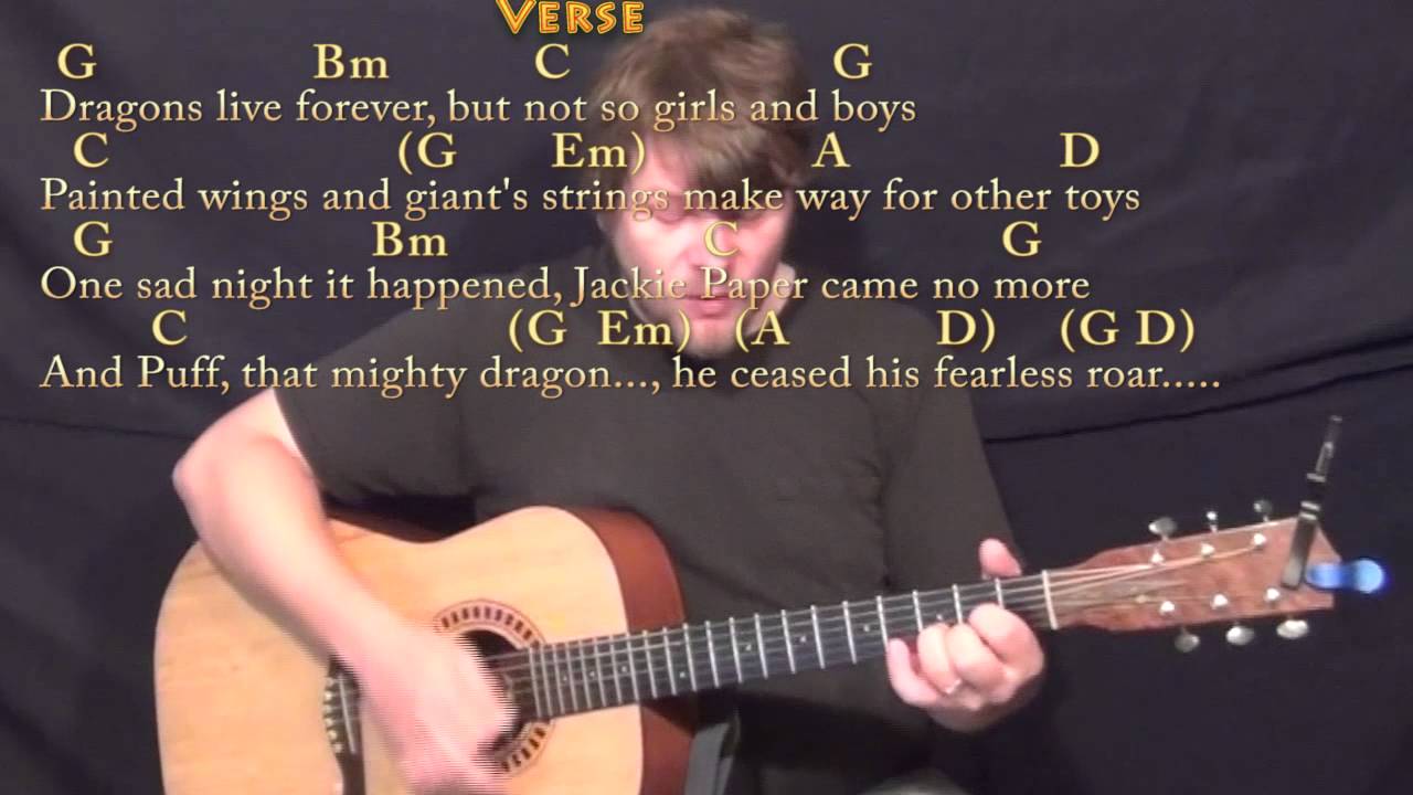 Puff the Magic Dragon - Strum Guitar Cover Lesson in G with Chords/Lyrics