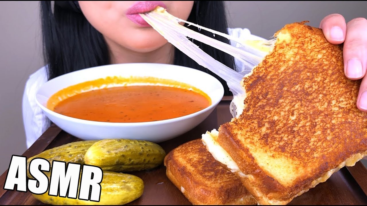 ASMR BEST GRILLED CHEESE SANDWICH + SOUP (NO TALKING) | ASMR Phan
