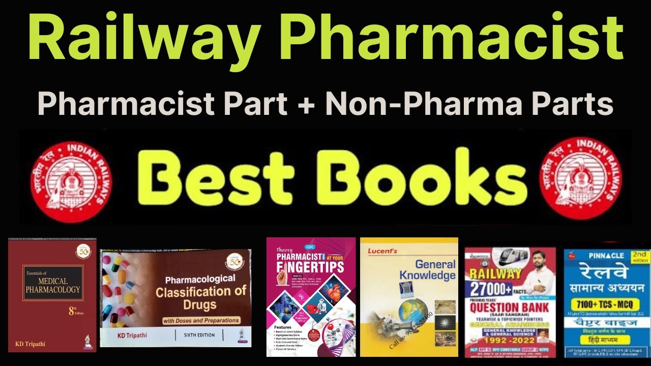 Best Books for Railway Pharmacist Exam | Books for Govt Pharmacist exam preparation