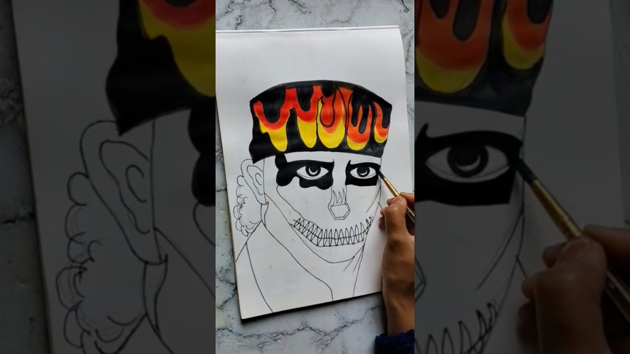 Part-1 Face colour 🔥 ✍🏻 Singer Talvinder Singh #shorts #talwiinder #drawing #sketch