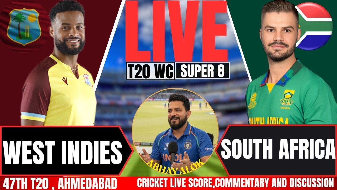 West Indies vs South Africa | T20 WC LIVE | Live Score & Commentary | WI vs SA