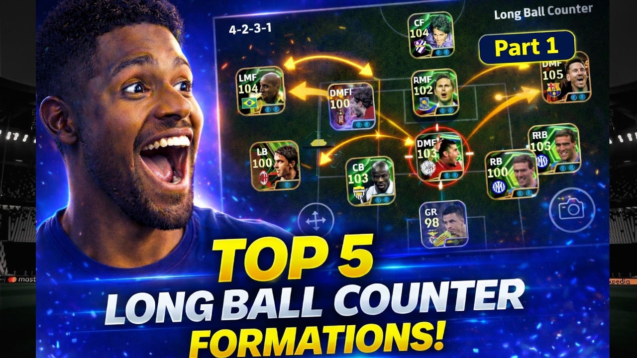 TOP 5 Long Ball Counter Formations in eFootball 2026 🔥 (Part 1)