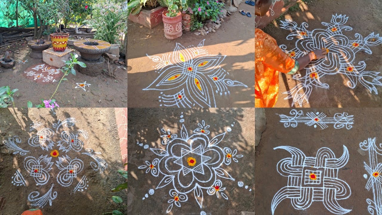 ధనుర్మాసం ముగ్గులు //నెలవంక ముగ్గులతో మా ఇంటి అందాన్ని చూడండి#rangoli @SumaVillagewife 