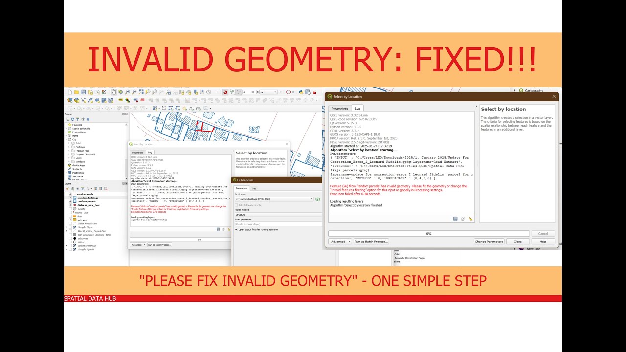 How to Fix Invalid Geometry Errors in QGIS. &ndash; IN ONE SECOND.