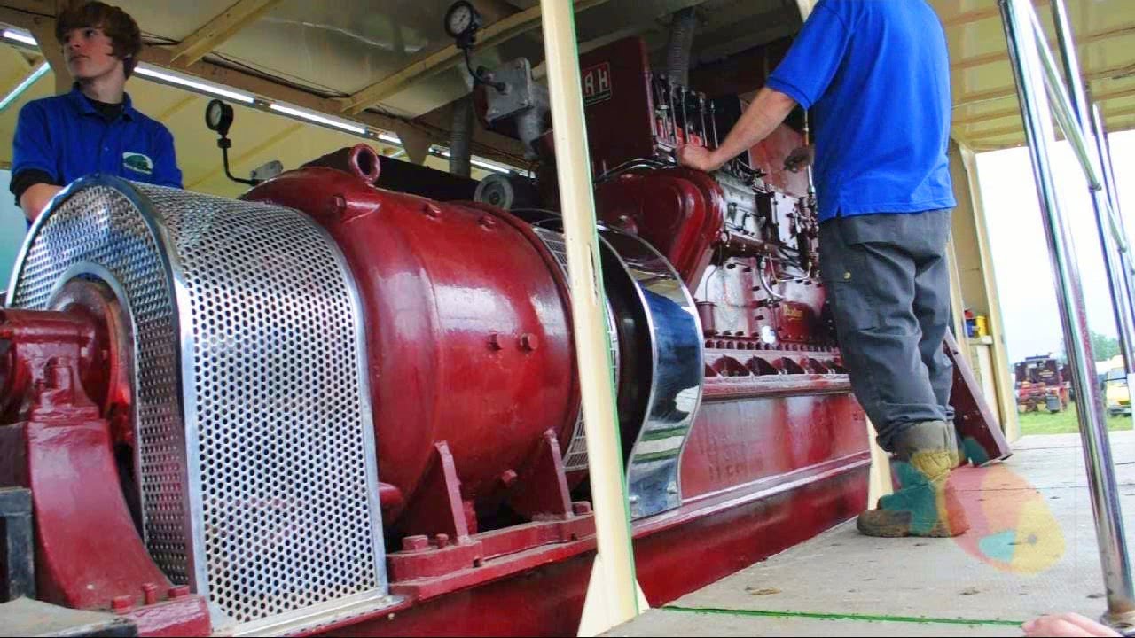18-litre 150bhp, 6 cylinder, 110V DC, Ruston Hornsby Generator, Model 6 VPH - great sound!