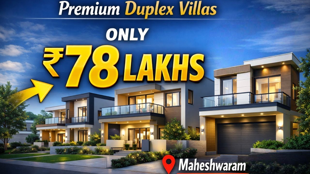 78 లక్షలకే అద్భుతమైన విల్లా || Premium Duplex Villa for ₹78 Lakhs in Maheswaram || 90 Acres Project