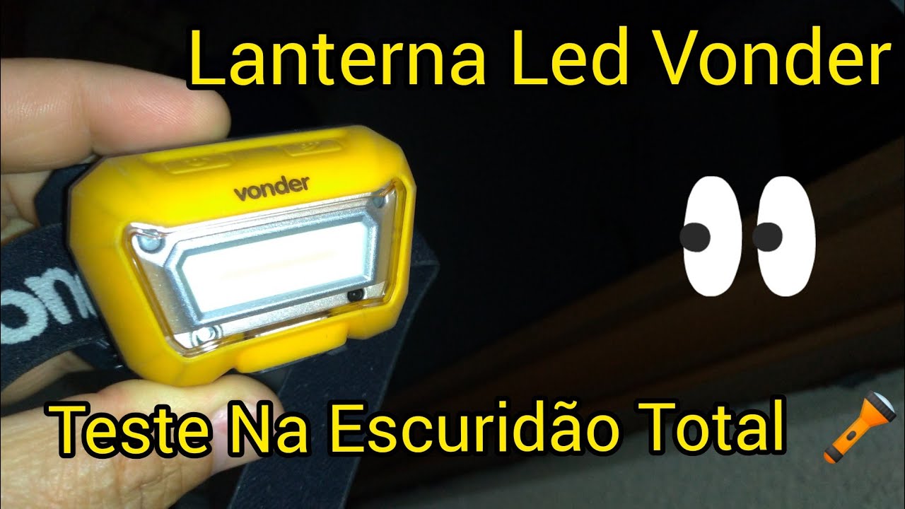Lanterna Cabeça Led Vonder 300 lumens Teste na escuridão 😎