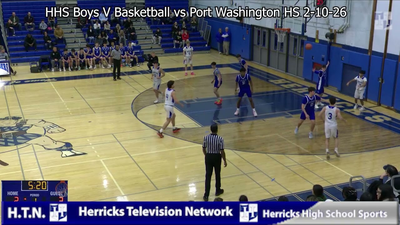 Herricks High School's Boys V Basketball vs Port Washington HS 2-10-26